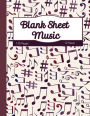 Blank Sheet Music: Staff / Manuscript Paper Scores Notebook - 12 Staves - 100 Pages - 8.5