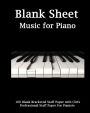 Blank Sheet Music For Piano - Keys Cover: 8 x 10,Bracketed Staff Paper, Clefs Notebook,100 pages,100 full staved sheet, music sketchbook,Music Notation Guide,Manuscript Paper,pianist gifts Standard for students / Professionals