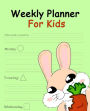 Weekly Planner For Kids -Rabbit Cover: 7.5 x 9.25 (19.05 x 23.495 cm)- Fun Weekly Planner - Organizers for Kids - 54 Pages -EASY TO USE - Great Personalized Gift for Children Soft Cover