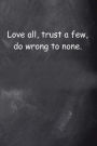 Shakespeare Quote Journal Love Trust Chalkboard: (Notebook, Diary, Blank Book)