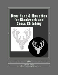 Deer Head Silhouettes for Blackwork and Cross Stitching