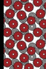 Journal: Spirals and Flowers (Red) 6x9 - LINED JOURNAL - Writing journal with blank lined pages