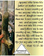 Notebook: Anyone who loves his father or mother more than me is not worthy: Sketchbook: 110 Pages of 8.5