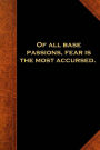 Shakespeare Quote Journal Base Passions Fear Accursed: (Notebook, Diary, Blank Book)