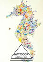 Notebook Journal Dot-Grid,Graph,Lined,Blank No Lined: art colorful seahorse: Pocket Notebook Journal Diary, 120 pages, 7