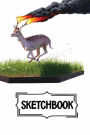 Sketchbook: Deer on grass: 120 Pages of 7