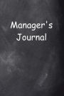 Manager's Journal Chalkboard Design: (Notebook, Diary, Blank Book)