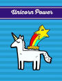 Unicorn Power: Sky Blue Unicorn Notebook, Journal, Diary (Composition Book Journal) (Large, 8.5x11 in.)