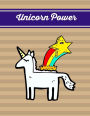 Unicorn Power: Tan Unicorn Notebook, Journal, Diary (Composition Book Journal) (Large, 8.5x11 in.)