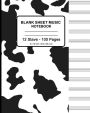 Blank Sheet Music Notebook - Cow Hide: 8