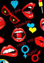 I am Woman Hear Me Roar! Funny Notebook with Badges and Sticker Design: Retro Notebook with Vintage Pop Art Look