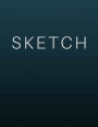 Sketch - Art Sketch Book / Gradient Blue Notebook: (8x11) Blank Paper Sketchbook, 100 Pages, Durable Matte Cover