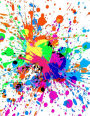 Sketchbook for Kids ~ Paint Bursts: Blank Drawing Book, Extra Large 8.5