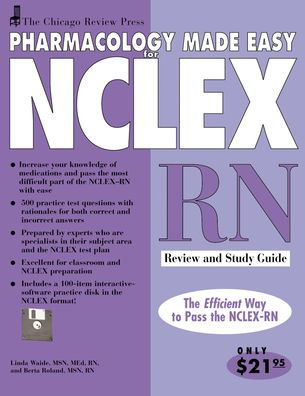 Chicago Review Press Pharmacology Made Easy for NCLEX-RN Review and Study Guide