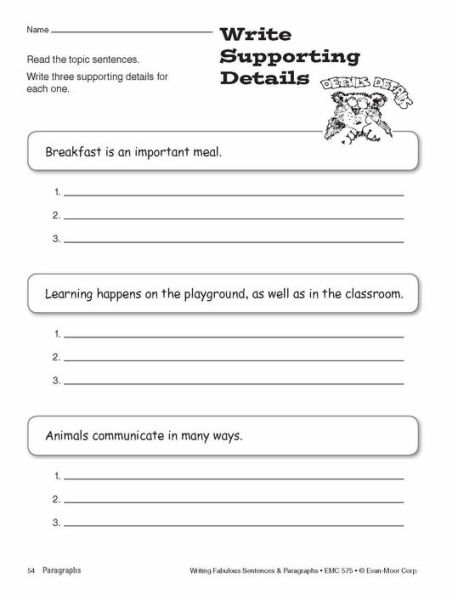 Writing Fabulous Sentences & Paragraphs, Grade 4 - 6 Teacher Resource