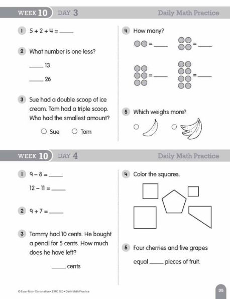 Daily Math Practice, Grade 1