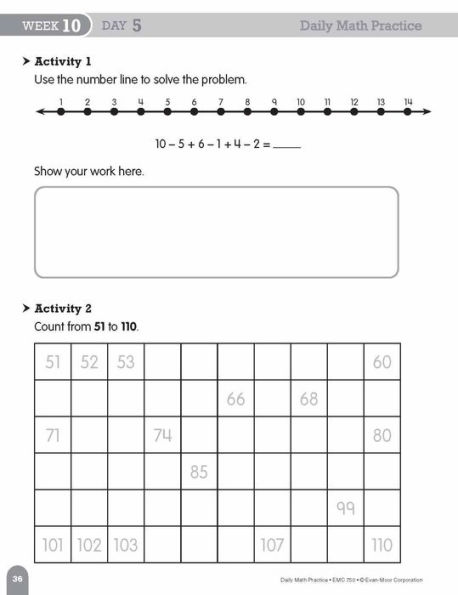 Daily Math Practice, Grade 1