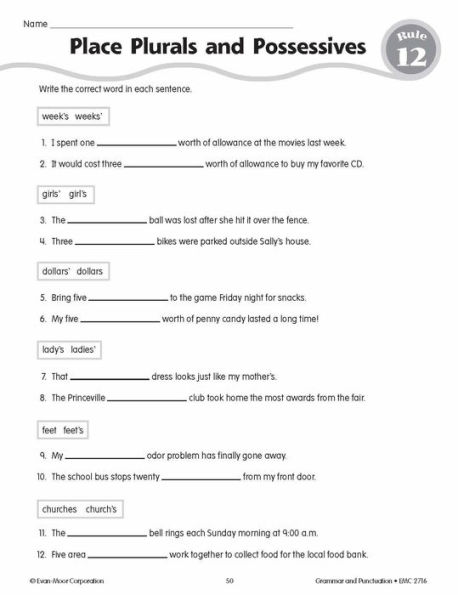 Grammar and Punctuation, Grade 6