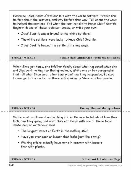 Daily Paragraph Editing, Grade 3 Teacher Edition