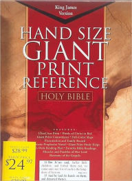 KJV Giant Print Reference Bible, Black Genuine Leather Indexed