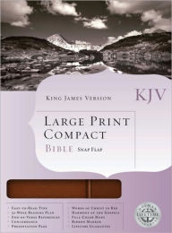 KJV Large Print Compact Bible, Chestnut Bonded Leather with Magnetic Flap