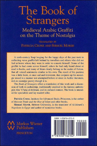 The Book of Strangers: Mediaeval Arabic Graffiti on the Theme of Nostalgia / Edition 1