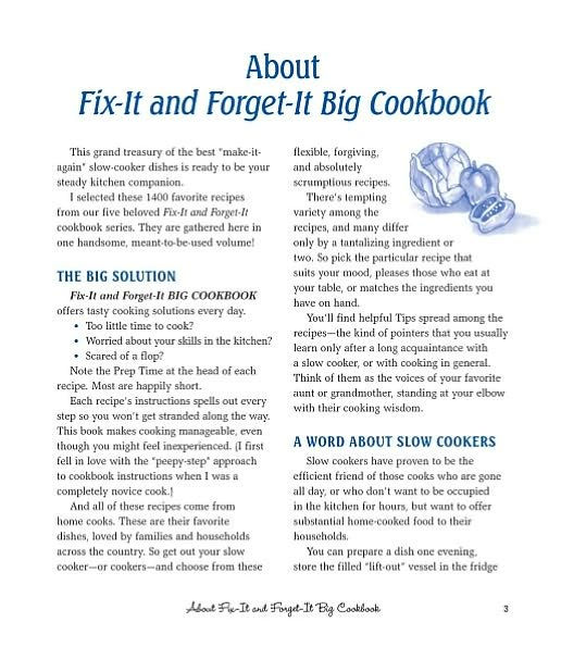 Fix-It and Forget-It Big Cookbook: 1400 Best Slow Cooker Recipes!
