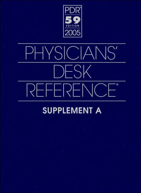 Physicians Desk Reference Supplement A Pdr 2005 By Staff Of