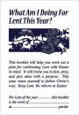 What Am I Doing for Lent This Year?