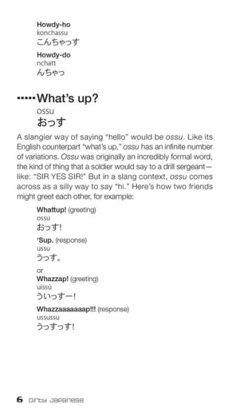 Dirty Japanese: Everyday Slang from What's Up? to F*%# Off!