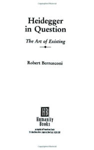 Heidegger in Question: The Art of Existing
