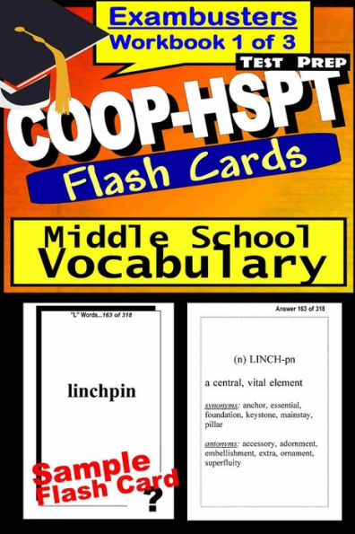 COOP-HSPT Test Prep Essential Vocabulary Review--Exambusters Flash Cards--Workbook 1 of 3: COOP Exam Study Guide