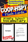 COOP-HSPT Test Prep Essential Vocabulary Review--Exambusters Flash Cards--Workbook 1 of 3: COOP Exam Study Guide