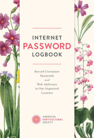 Title: AHS Internet Password Logbook, Author: American Horticultural Society