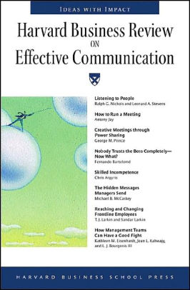 Harvard Business Review On Effective Communication By Harvard Business ...