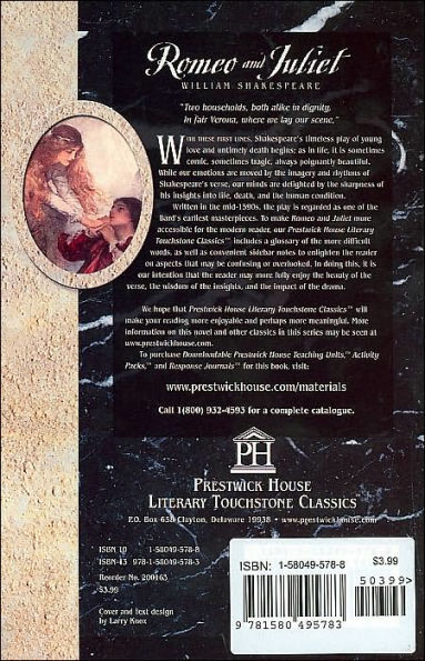 Romeo and Juliet: Prestwick House Literary Touchstone Classics
