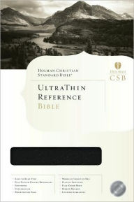 HCSB Ultrathin Reference Bible, Black Genuine Leather