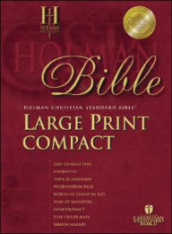 HCSB Large Print Compact Bible, Black Bonded Leather