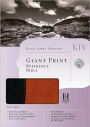KJV Giant Print Reference Bible, Black/Tan Simulated Leather