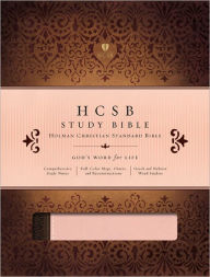 HCSB Study Bible, Blush/Brown LeatherTouch