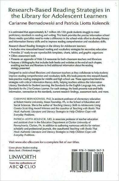 Research-Based Reading Strategies in the Library for Adolescent Learners
