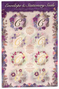 Title: Initial C Floral Foil Envelope Seals Set of 8