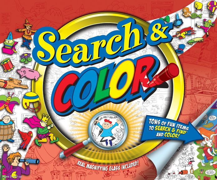 Search & Color 10'' by 12'' Magnifying Glass by Kids Books Inc