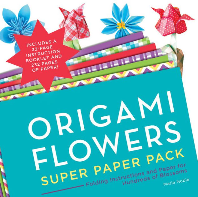 Origami Flowers Super Paper Pack Folding Instructions and Paper for