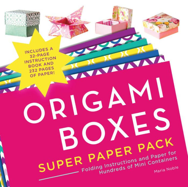 Origami Boxes Super Paper Pack Folding Instructions and Paper for