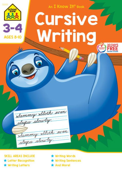 School Zone Cursive Writing Grades 3-4 Workbook