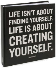 Creating Yourself Black and White Quote Lined Bound Journal 8