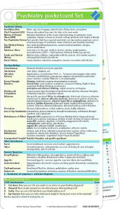 Psychiatry Pocketcard Set / Edition 1