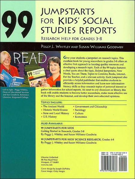 99 Jumpstarts for Kids' Social Studies Reports: Research Help for Grades 3-8