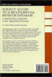 Alternative view 2 of Subject Access to a Multilingual Museum Database: A Step-by-Step Approach to the Digitization Process